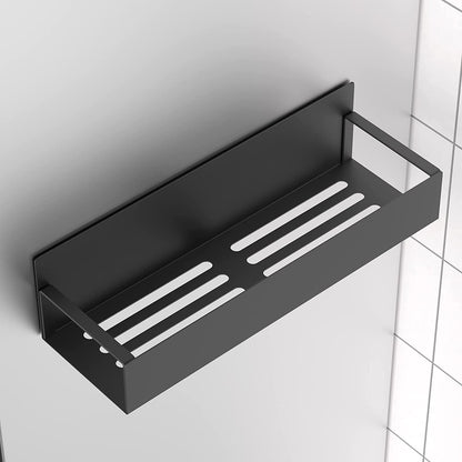 Metal Magnetic Spice Rack for Refrigerator Black, 4 Pack | Magnetic Shelves Heavy Duty for Fridge in Kitchen, Seasoning Storage Organizer, for Oven Washer and Dryer, for Heavier Items