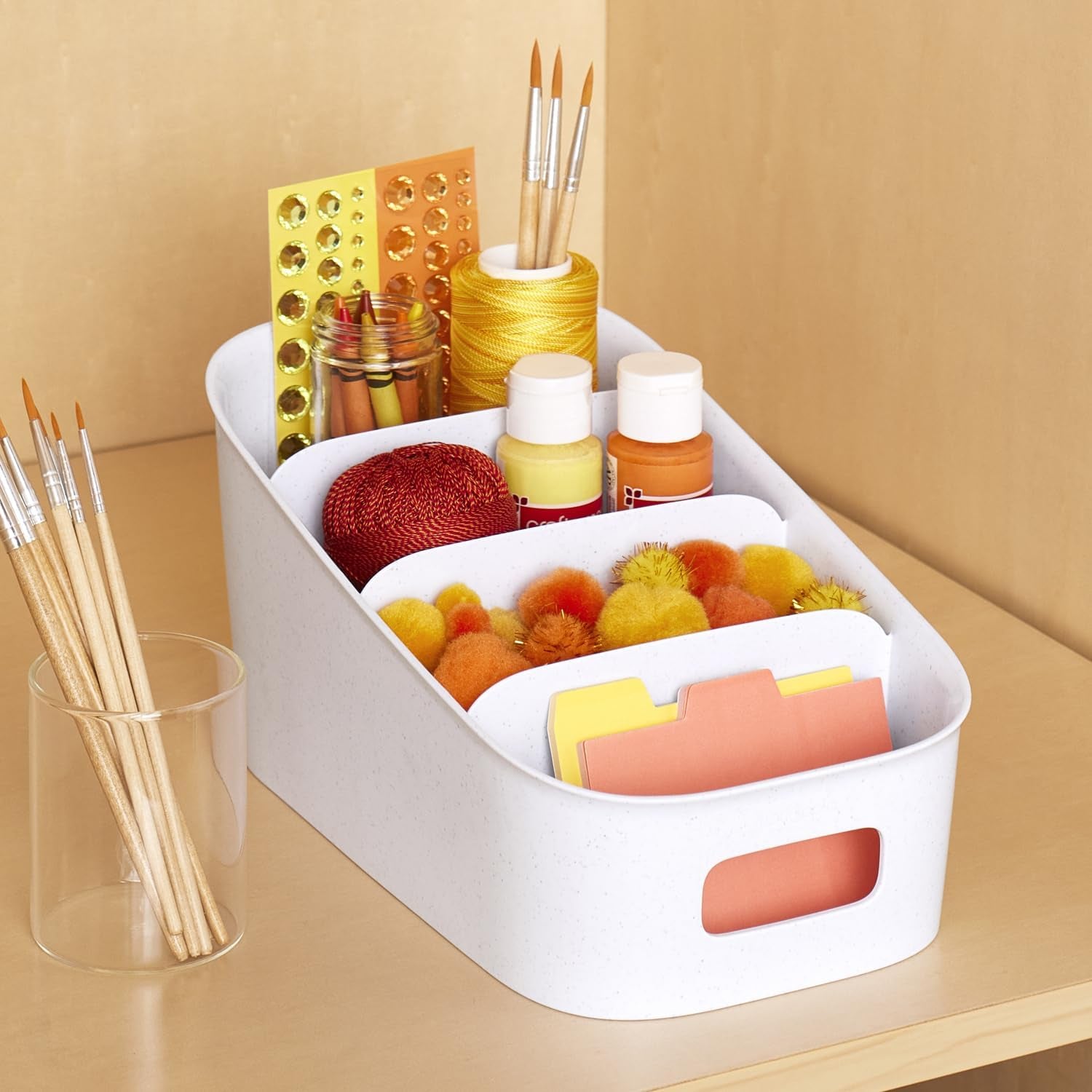 Shelfbin Packet Organizer, 4-Tier Stairstep Raised Divided Bin, Bpa-Free Storage Caddy for Kitchen Pantry and Cabinet Organization, Tea Bags, Medicine, and More