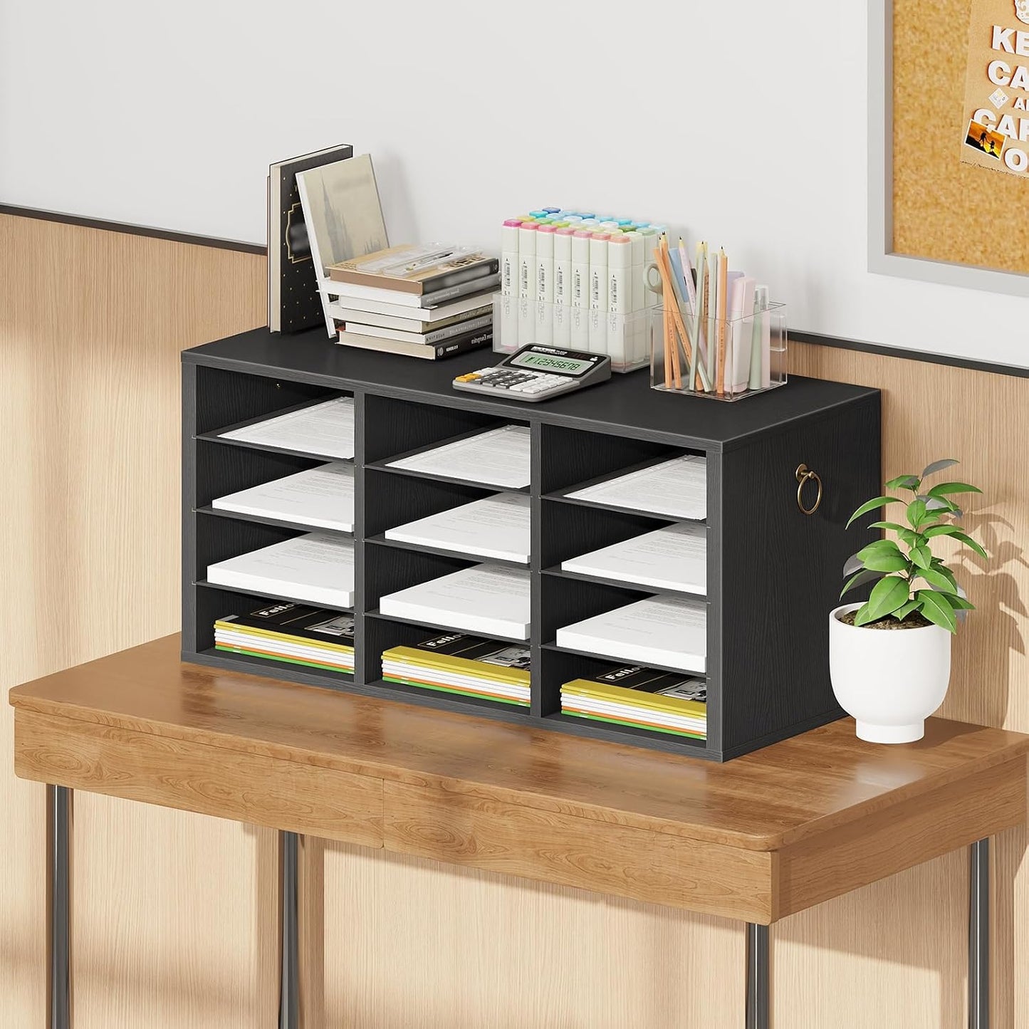 The Great Mail Tetris: Wooden Wonder for Sorting Your Life’s Paper Chaos, 12 Slots of Organizational Glory!