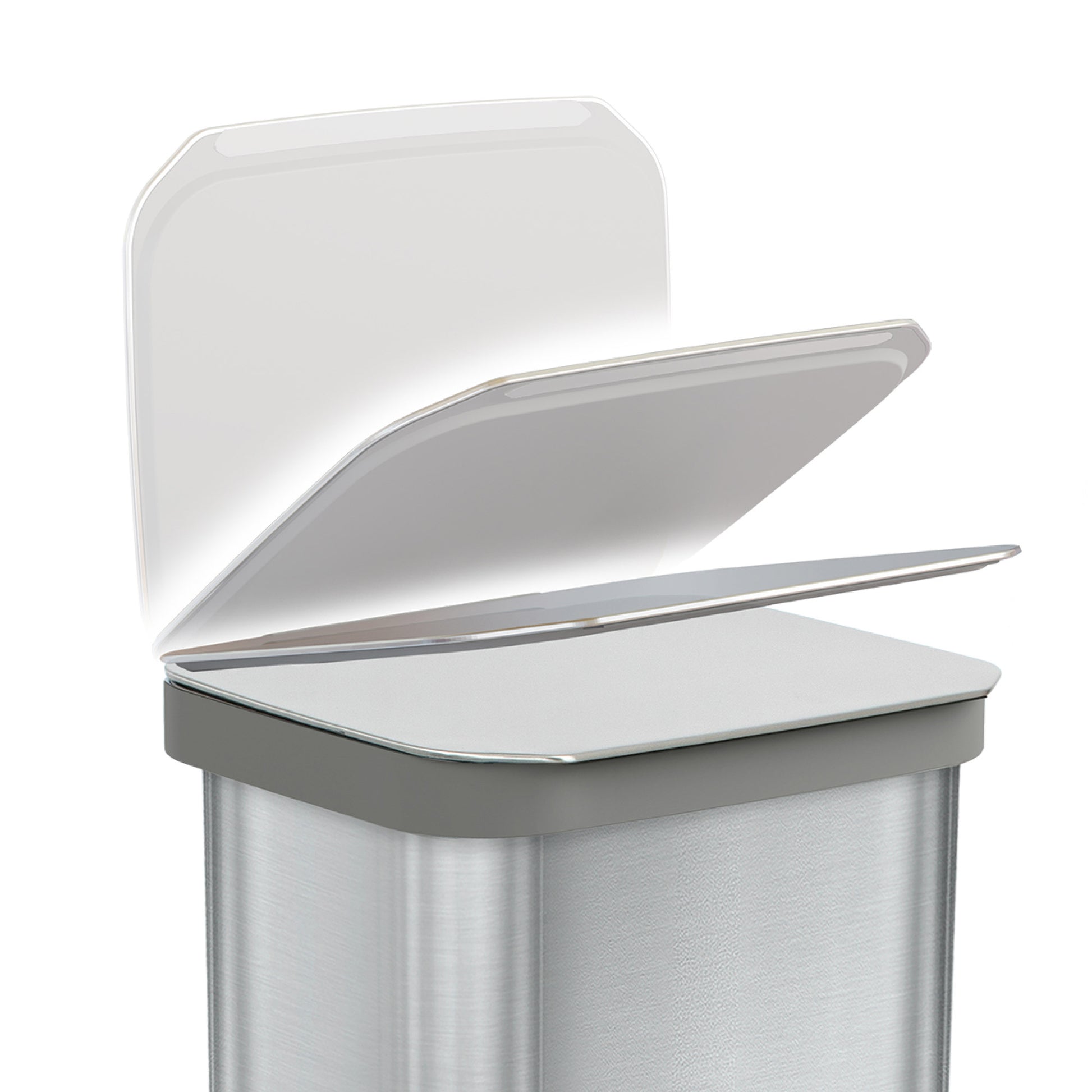 Glad Stainless Steel Trash Can and Bag Bundle