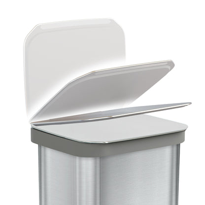 Glad Stainless Steel Trash Can and Bag Bundle