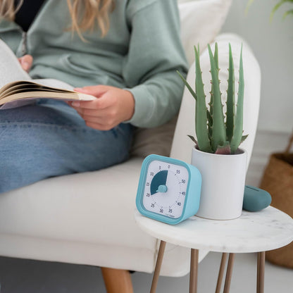 MOD 60-Minute Visual Timer - Home Edition with Silent Operation for Educational and Office Use (Lake Day Blue)