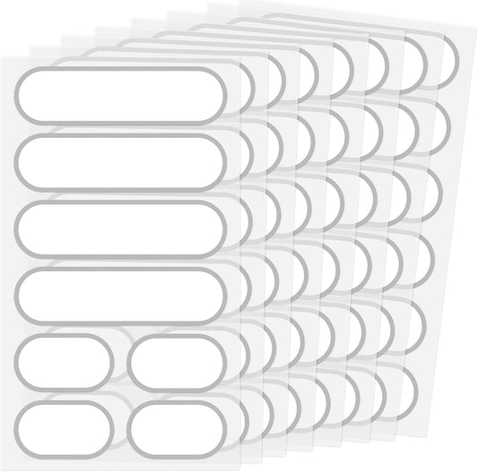 Waterproof Kitchen Labels for OXO POP Containers, 64-Pack, 2 Sizes | Removable Writable Food Storage Stickers, Tear-Resistant Pantry Organization Decals for Plastic and Glass Jars