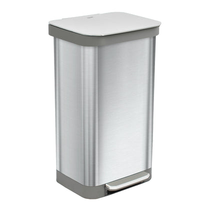 Glad Stainless Steel Trash Can and Bag Bundle
