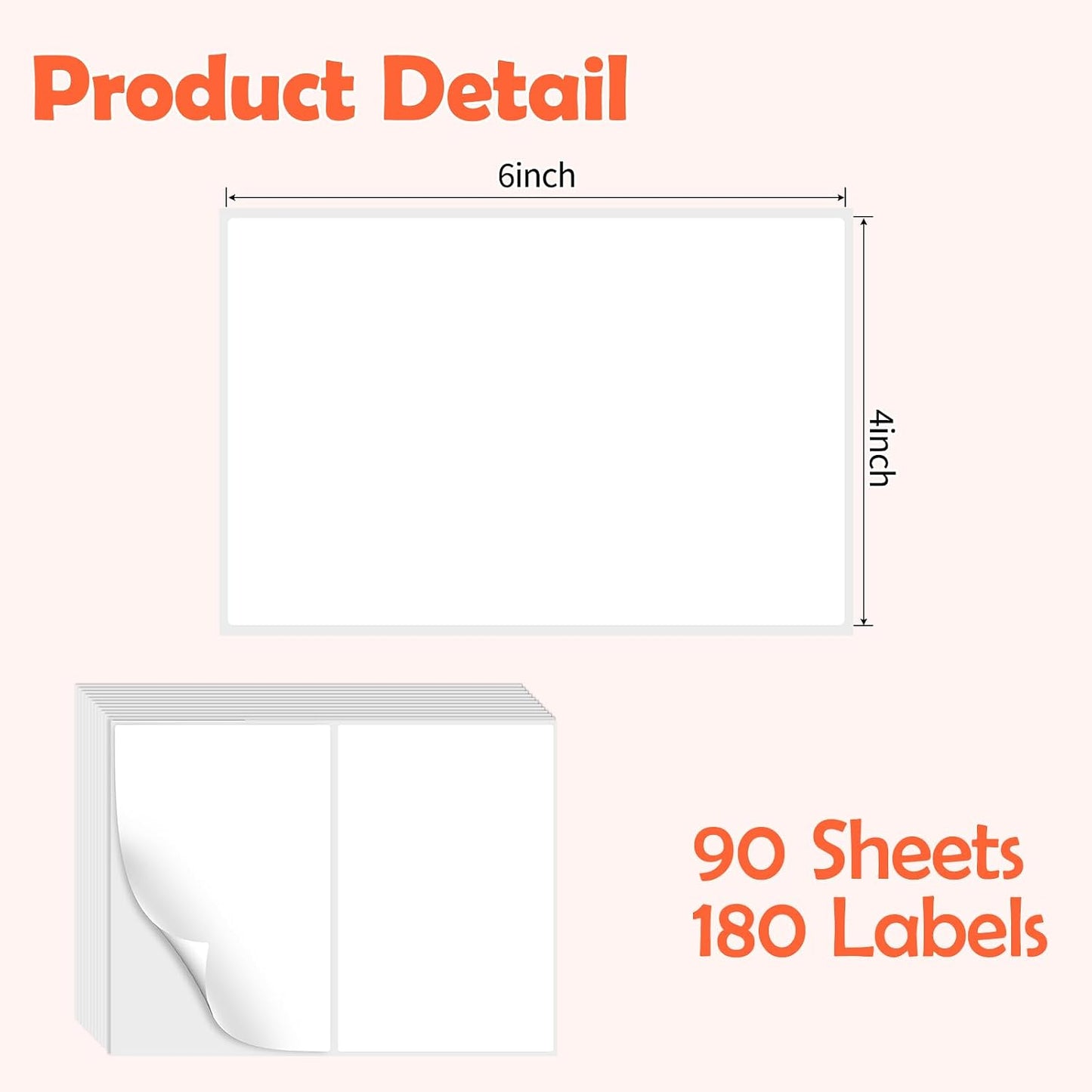 180Pcs 4"X6" Labels for Storage Bins, Removable No Residue Large Storage Bin Labels, Waterproof & Oil-Resistant & Tear-Resistant Stickers for Plastic Bins, Boxes, and Cases