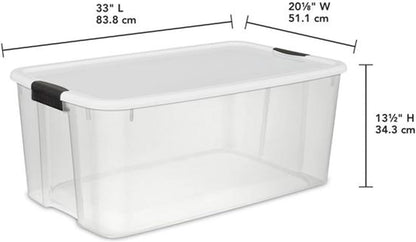 4 Sets of 116 Quart and 6 Sets of 18 Quart Heavy-Duty Stackable Clear Latch Lid Storage Container Tote for Home Organization
