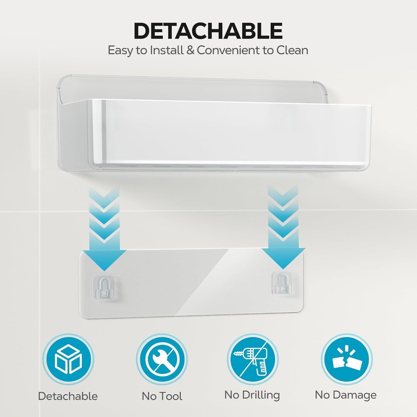 Stick 'Em Up Shower Shelf Duo: The Ultimate Bathroom Clutter Busters!