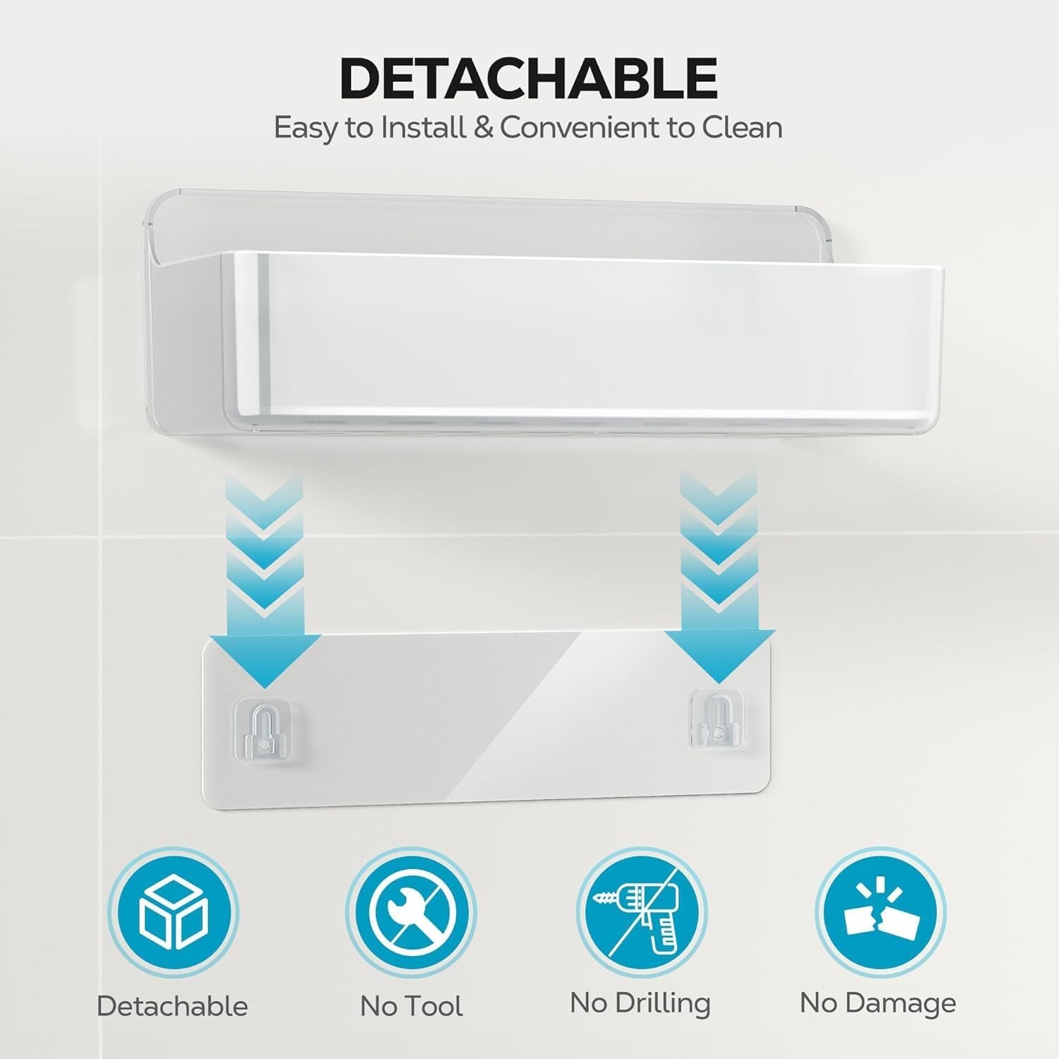 Stick 'Em Up Shower Shelf Duo: The Ultimate Bathroom Clutter Busters!