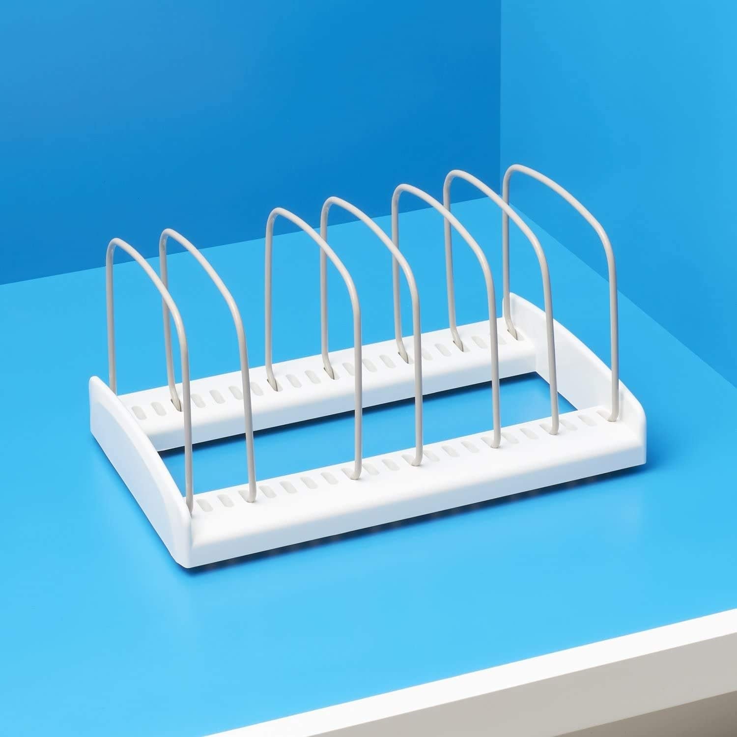 Storemore Bakeware Rack, Adjustable Dividers, Baking Pan Organizer