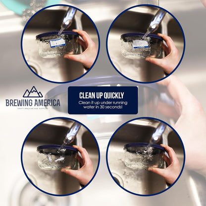 Dissolvable Food Labels for Food Containers - Made in USA - Great for Food Prep, Pantry, Canning, Freezer, Mason Jar Storage, Bottles and Rotation– No Scrubbing, No Residue - Old Glory Blue