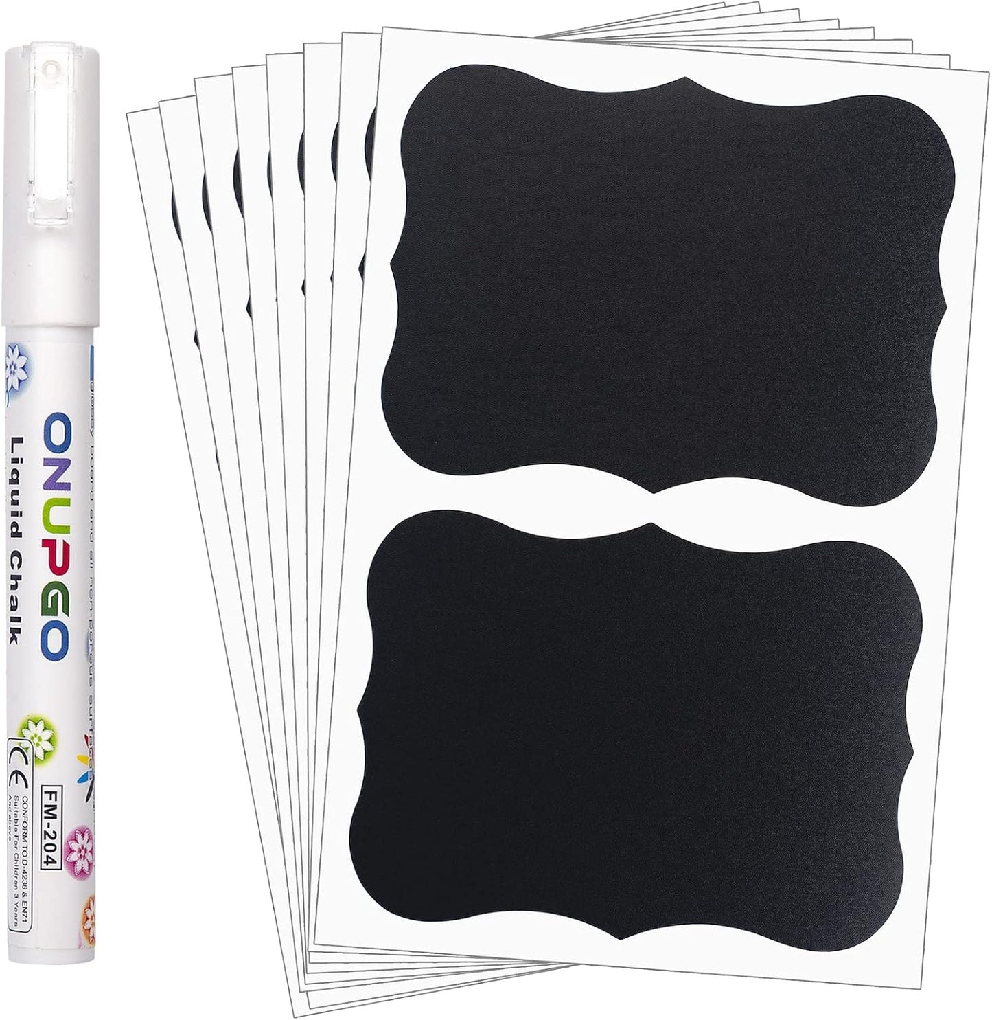 20 Pack Chalkboard Labels, 4" X 3" Reusable Blackboard Stickers, Waterproof Chalkboard Sticker for Jars, Parties Decoration, Craft Rooms, Weddings, Storage, Organize Your Home & Kitchen