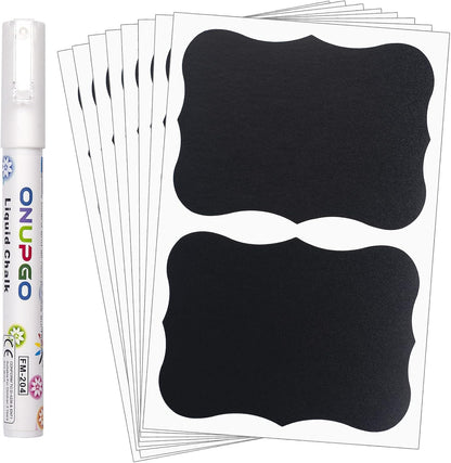 20 Pack Chalkboard Labels, 4" X 3" Reusable Blackboard Stickers, Waterproof Chalkboard Sticker for Jars, Parties Decoration, Craft Rooms, Weddings, Storage, Organize Your Home & Kitchen