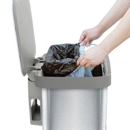 Glad Stainless Steel Trash Can and Bag Bundle