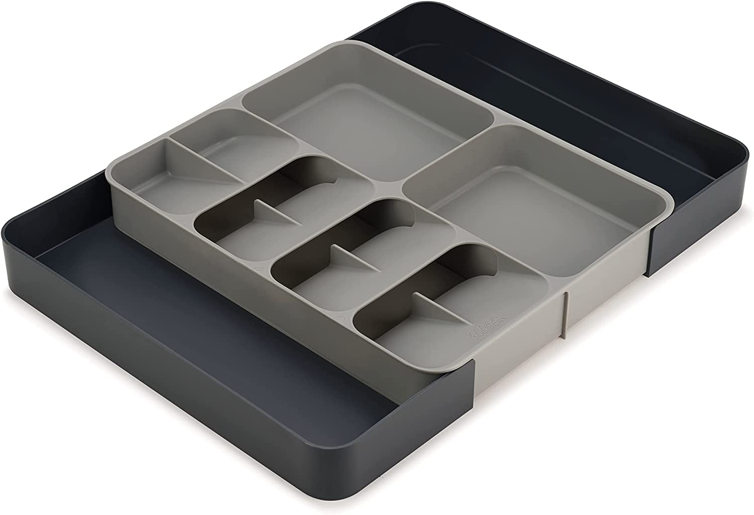 Joseph Joseph Drawerstore Expanding Flatware Cutlery, Utensil & Gadgets Organiser, Expandable in Drawer Space Saving Tray- Grey