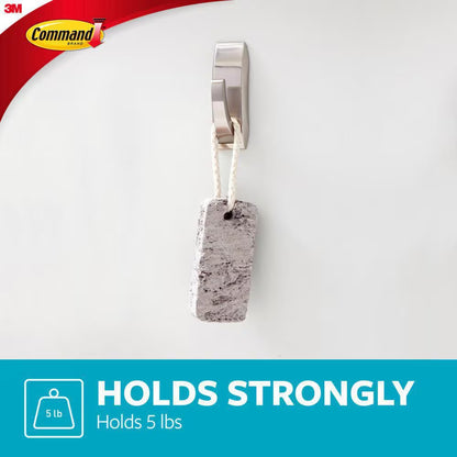 5 Lb. Super Strong Hook of Satin Nickel Awesomeness (1 Hook, 2 Waterproof Sidekicks)