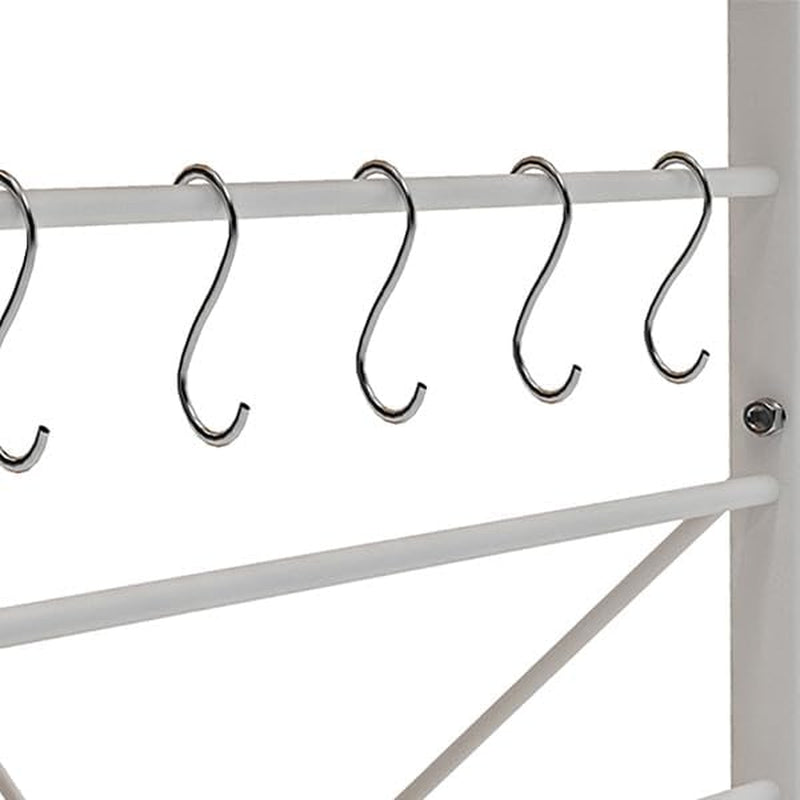 Microwave Stand Kitchen Cart, Microwave Cart Stand 35.4 Inches, Kitchen Utility Storage 3-Tierx4-Tier for Baker and Rack and Spice Rack Organizer Workstation Shelf,White