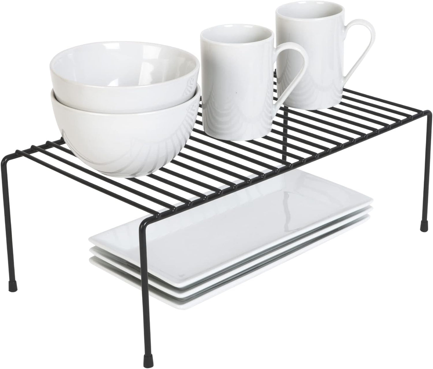 Large Classic Storage Shelf (8.5 x 16 in.) - Durable Steel Pantry Organizer with Rust-Resistant Finish and Non-Slip Feet for Efficient Home Organization and Storage