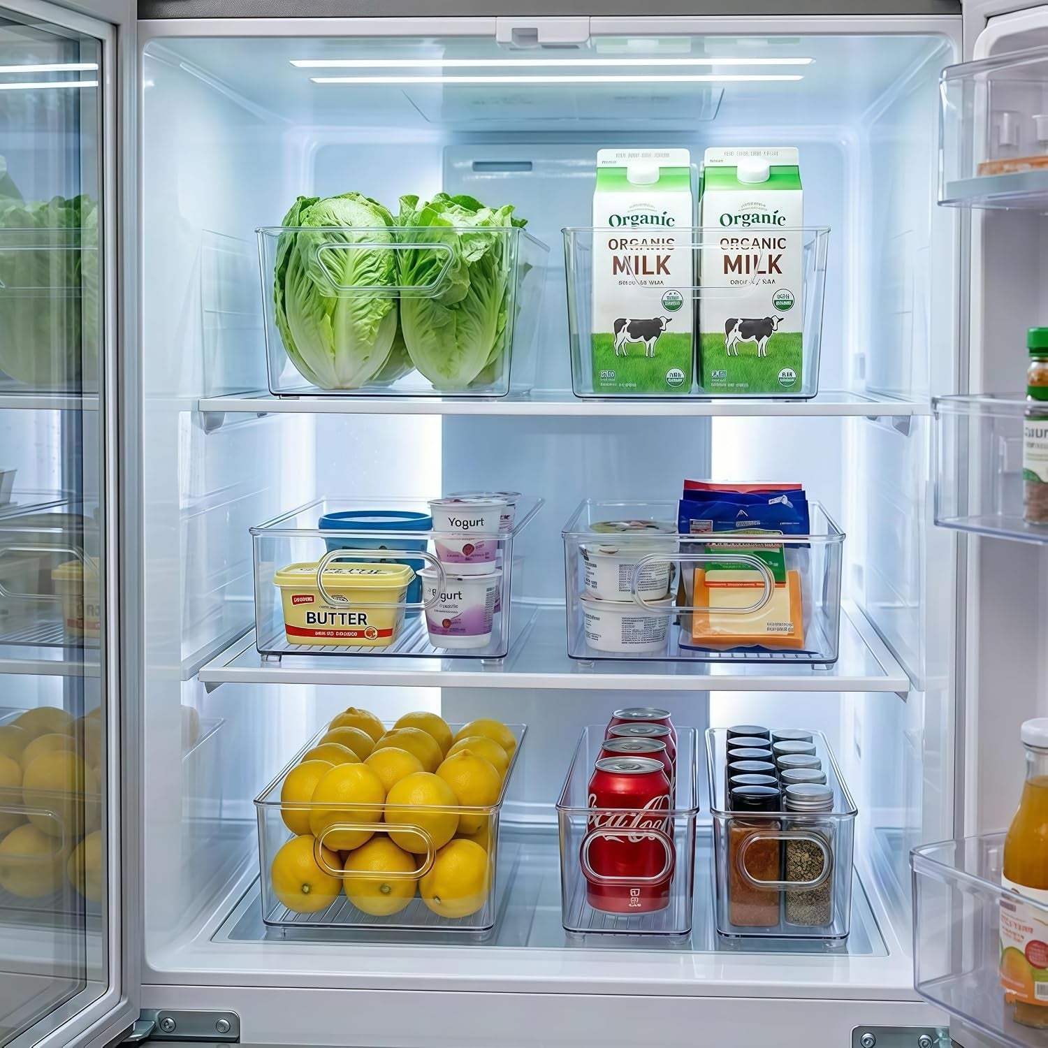 8 Pack of Tetris Champions: Clear Storage Bins for When Your Kitchen Needs a Game Plan!