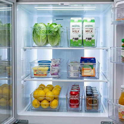 8 Pack of Tetris Champions: Clear Storage Bins for When Your Kitchen Needs a Game Plan!