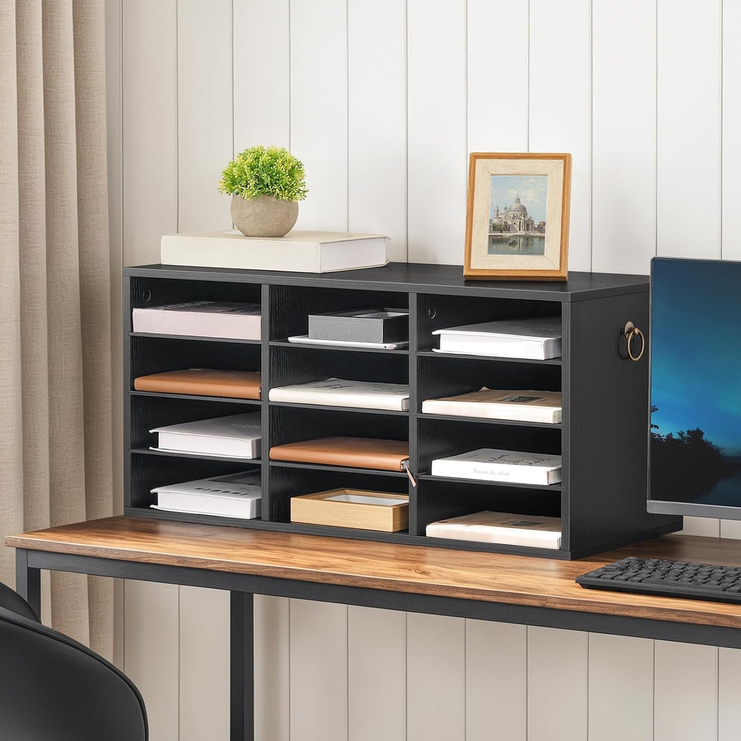 The Great Mail Tetris: Wooden Wonder for Sorting Your Life’s Paper Chaos, 12 Slots of Organizational Glory!