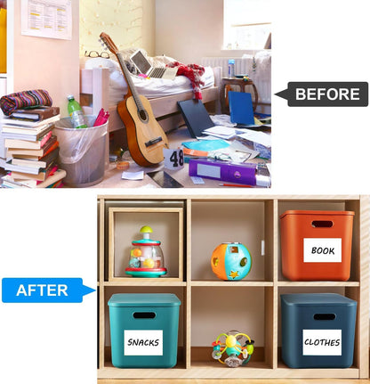 150 Pcs Labels for Storage Bins, 6 X 4 Inch Removable Tear Resistant No Residue Storage Bins Labels for Home Organization, Storage, Business, School