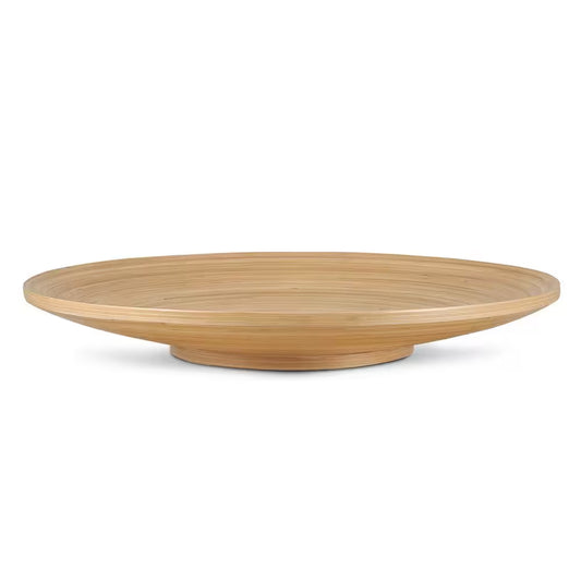 Lexa 11.81 In. W X 1.97 In. H X 11.81 In. D Natural Bamboo Footed Plate