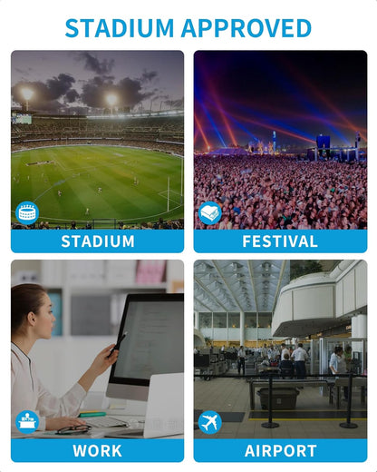 Clear Bag for Stadium Events, Clear Purse with Detachable Strap, Sports Fan Handbag Purses for Game Day and Concert
