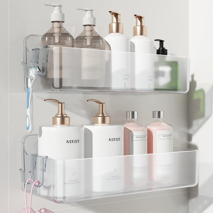 Stick 'Em Up Shower Shelf Duo: The Ultimate Bathroom Clutter Busters!