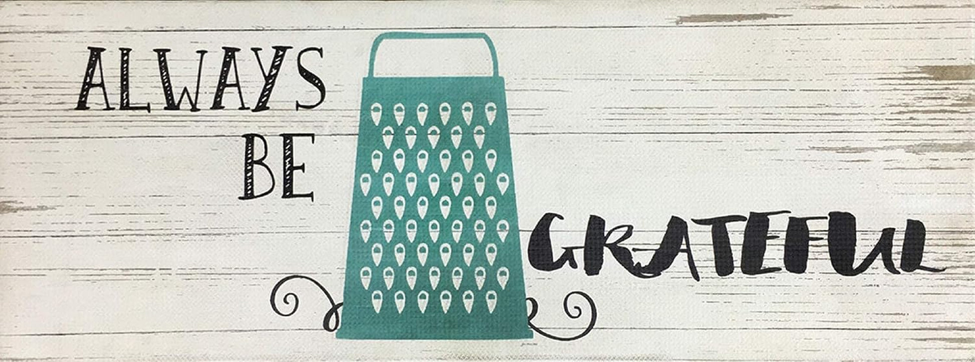 Kitchen Mat Cushioned anti Fatigue Floor Mat,19.6"X55", Thick Non Slip Waterproof Kitchen Rugs and Mats, Standing Mat for Kitchen,Floor,Home,Office,Desk,Sink,Laundry (Always Be Grateful)