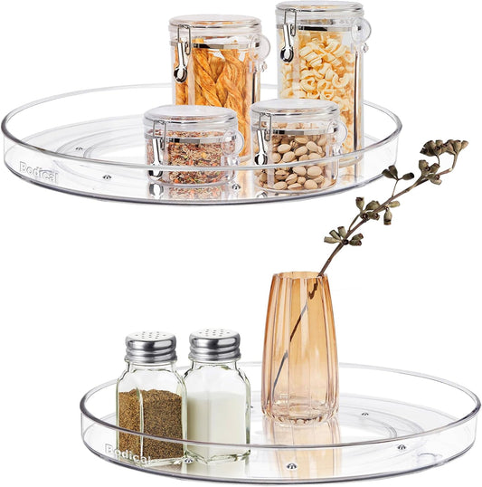 2 Pack Lazy Susan Organizer,10.6" Turntable Organizer for Pantry | Kitchen Cabinet, Countertop, Pantry Organization and Storage
