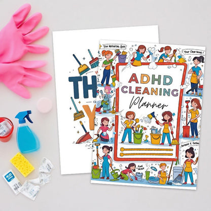 Adhd Cleaning Planner,Chore Chart for Adults, Cleaning Schedule and Checklist Organizer Cleaning Schedule and Checklist Notebook, Daily Weekly Monthly Schedule Household Cleaning Checklist Planner