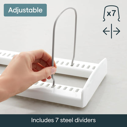 Storemore Bakeware Rack, Adjustable Dividers, Baking Pan Organizer
