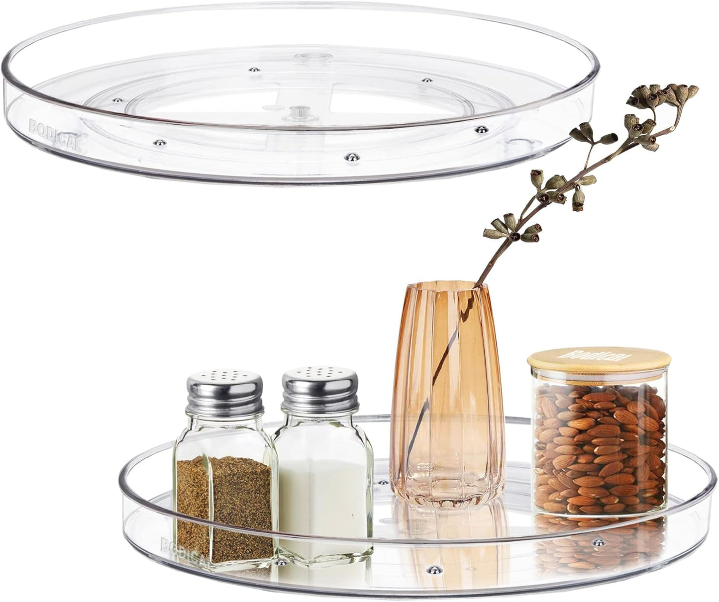 2 Pack Lazy Susan Organizer,10.6" Turntable Organizer for Pantry | Kitchen Cabinet, Countertop, Pantry Organization and Storage