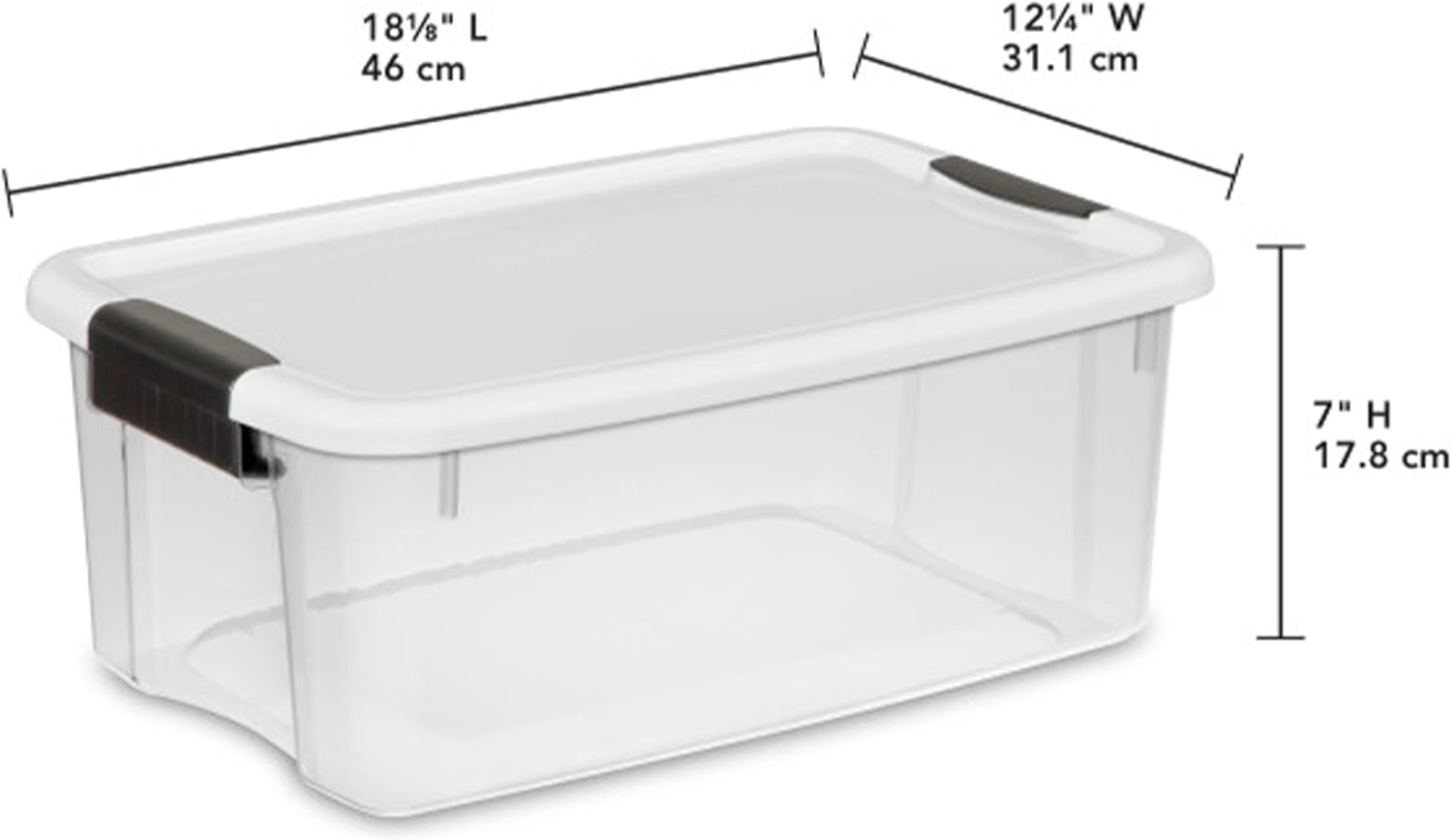 4 Sets of 116 Quart and 6 Sets of 18 Quart Heavy-Duty Stackable Clear Latch Lid Storage Container Tote for Home Organization