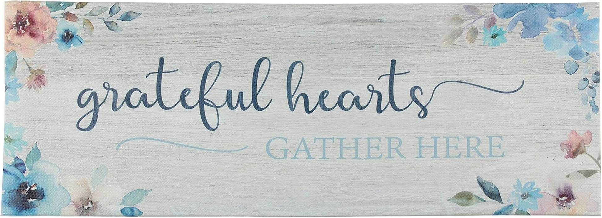 Kitchen Mat Cushioned anti Fatigue Floor Mat,19.6"X55", Thick Non Slip Waterproof Kitchen Rugs and Mats, Standing Mat for Kitchen,Floor,Home,Office,Desk,Sink (Grateful Hearts Gather)
