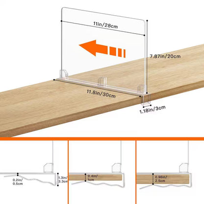 12-Pack Acrylic Shelf Bouncers: Keeping Your Closet, Kitchen, Office, and Bathroom in Line Like a Drill Sergeant!