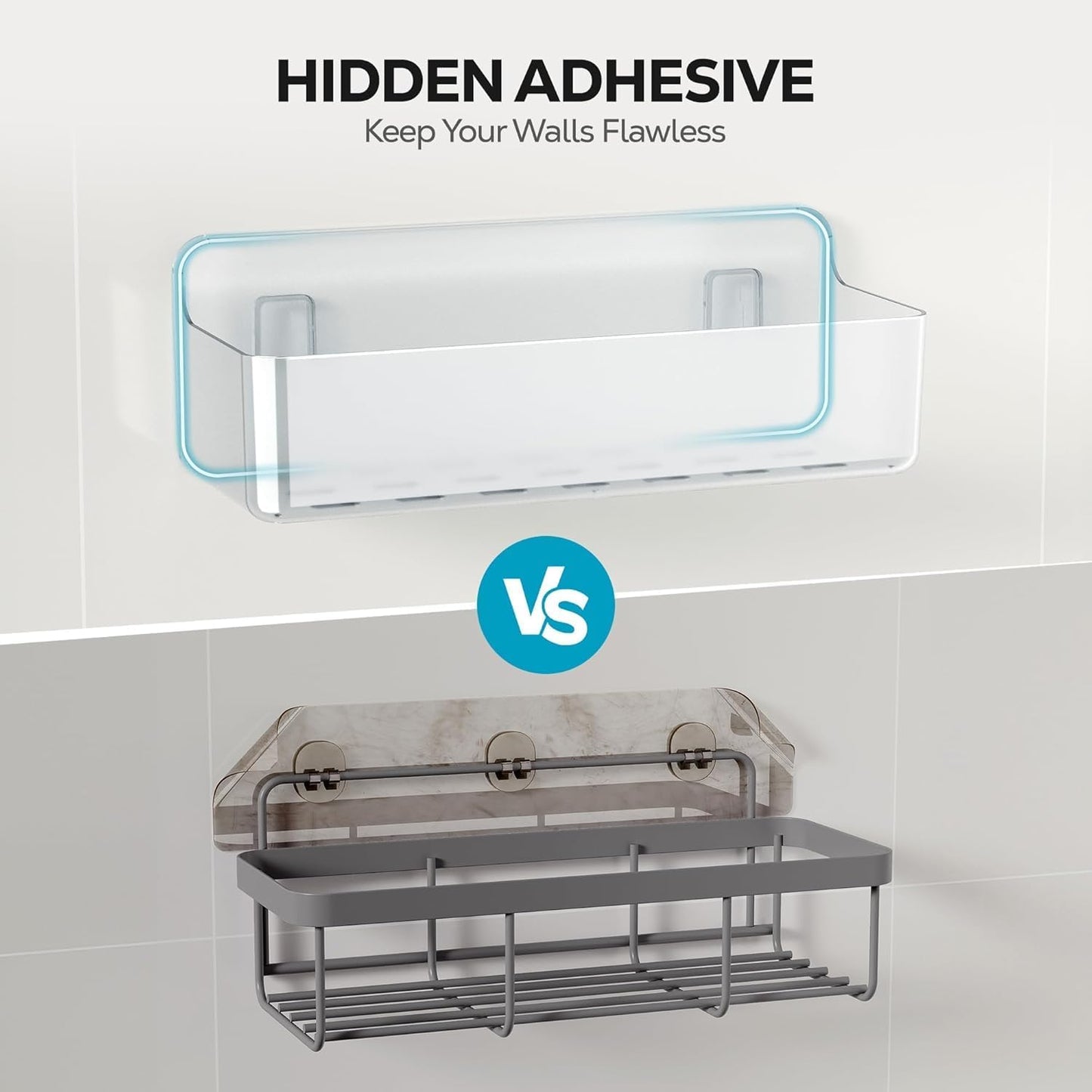 Stick 'Em Up Shower Shelf Duo: The Ultimate Bathroom Clutter Busters!
