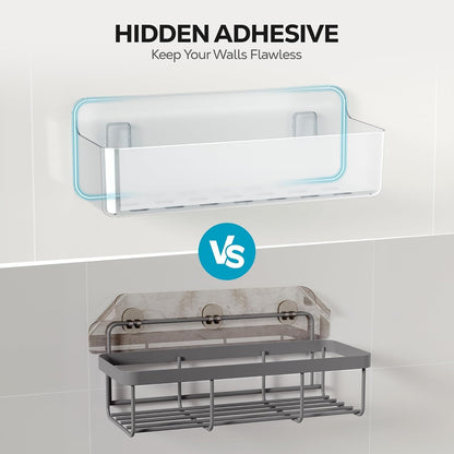 Stick 'Em Up Shower Shelf Duo: The Ultimate Bathroom Clutter Busters!