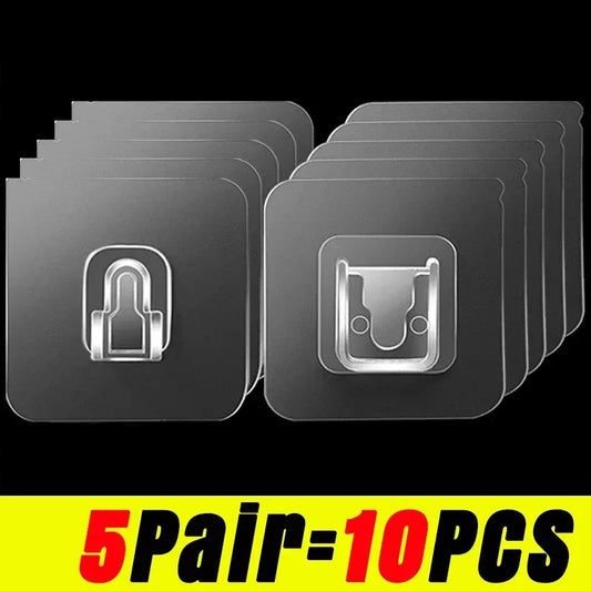 Double-Sided Adhesive Hooks Waterproof Suction Cup for Bathroom Kitchen Organization Router Socket Fixed Buckles
