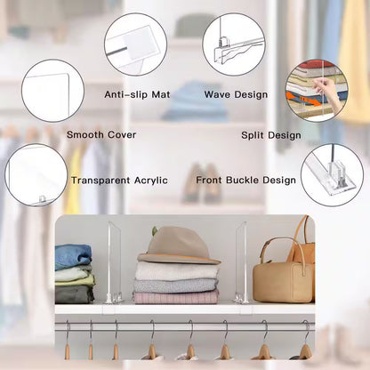 12-Pack Acrylic Shelf Bouncers: Keeping Your Closet, Kitchen, Office, and Bathroom in Line Like a Drill Sergeant!