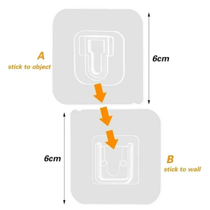 Double-Sided Adhesive Hooks Waterproof Suction Cup for Bathroom Kitchen Organization Router Socket Fixed Buckles