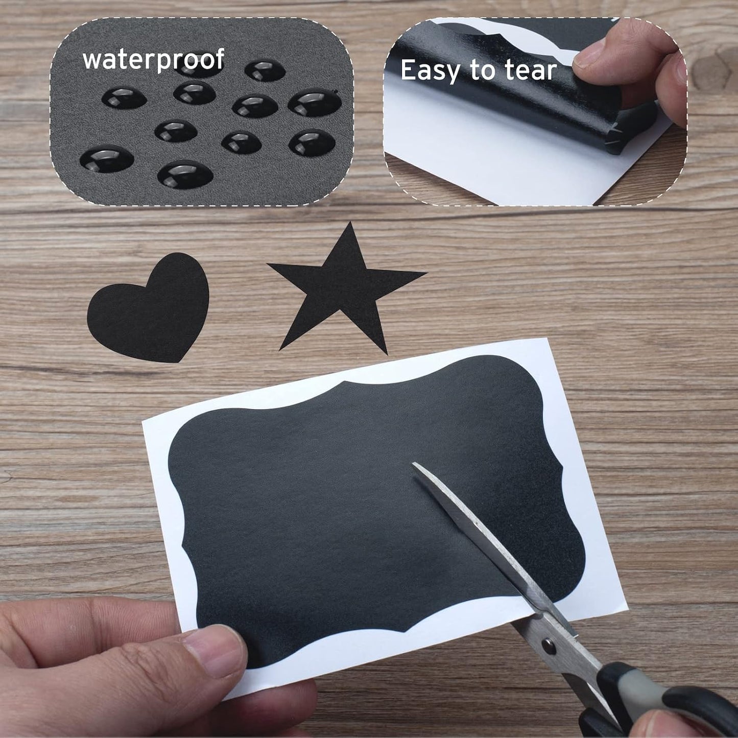 20 Pack Chalkboard Labels, 4" X 3" Reusable Blackboard Stickers, Waterproof Chalkboard Sticker for Jars, Parties Decoration, Craft Rooms, Weddings, Storage, Organize Your Home & Kitchen