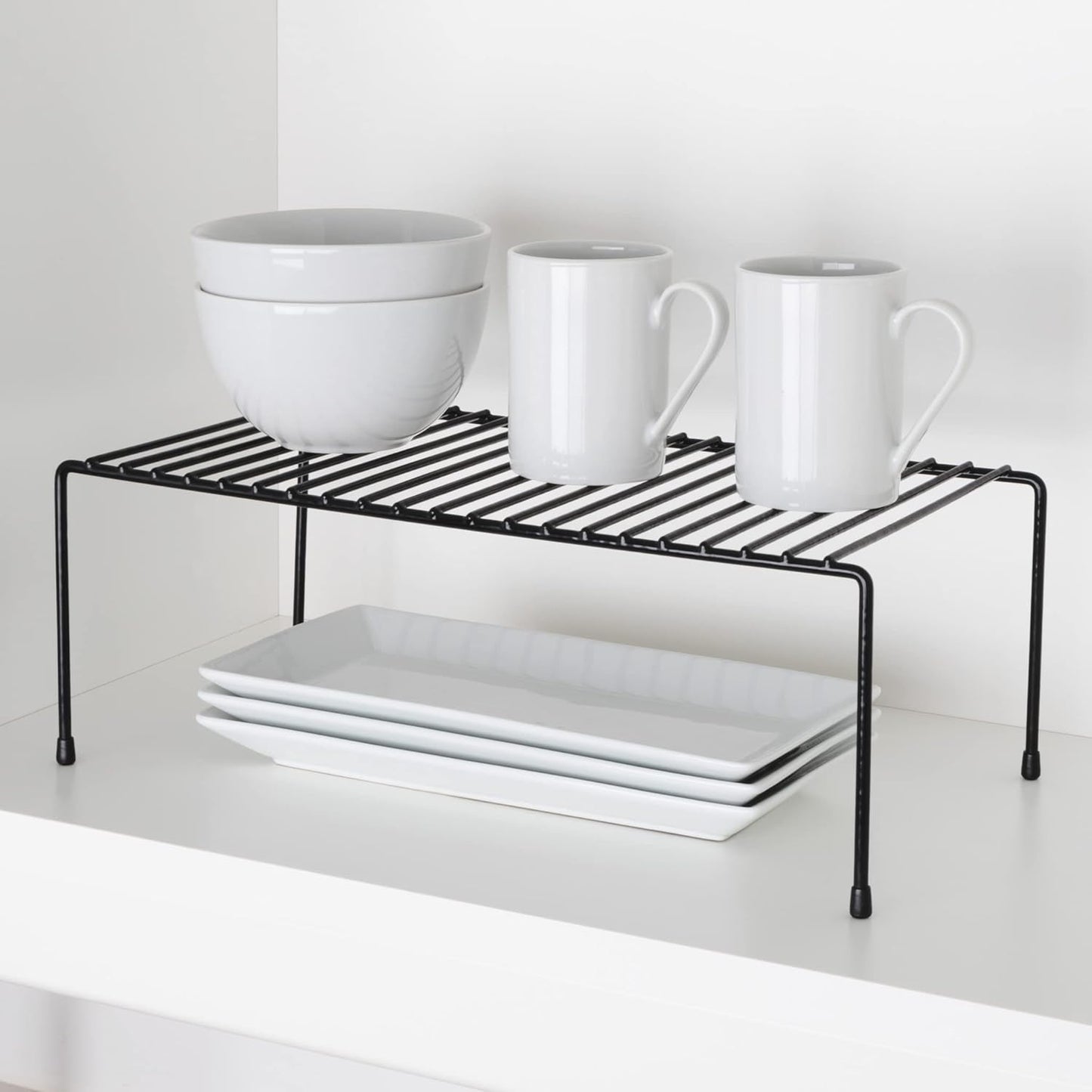 Large Classic Storage Shelf (8.5 x 16 in.) - Durable Steel Pantry Organizer with Rust-Resistant Finish and Non-Slip Feet for Efficient Home Organization and Storage