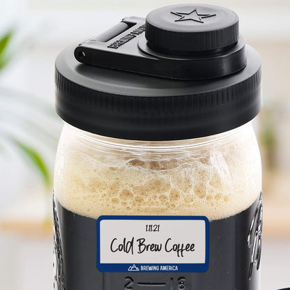 Dissolvable Food Labels for Food Containers - Made in USA - Great for Food Prep, Pantry, Canning, Freezer, Mason Jar Storage, Bottles and Rotation– No Scrubbing, No Residue - Old Glory Blue