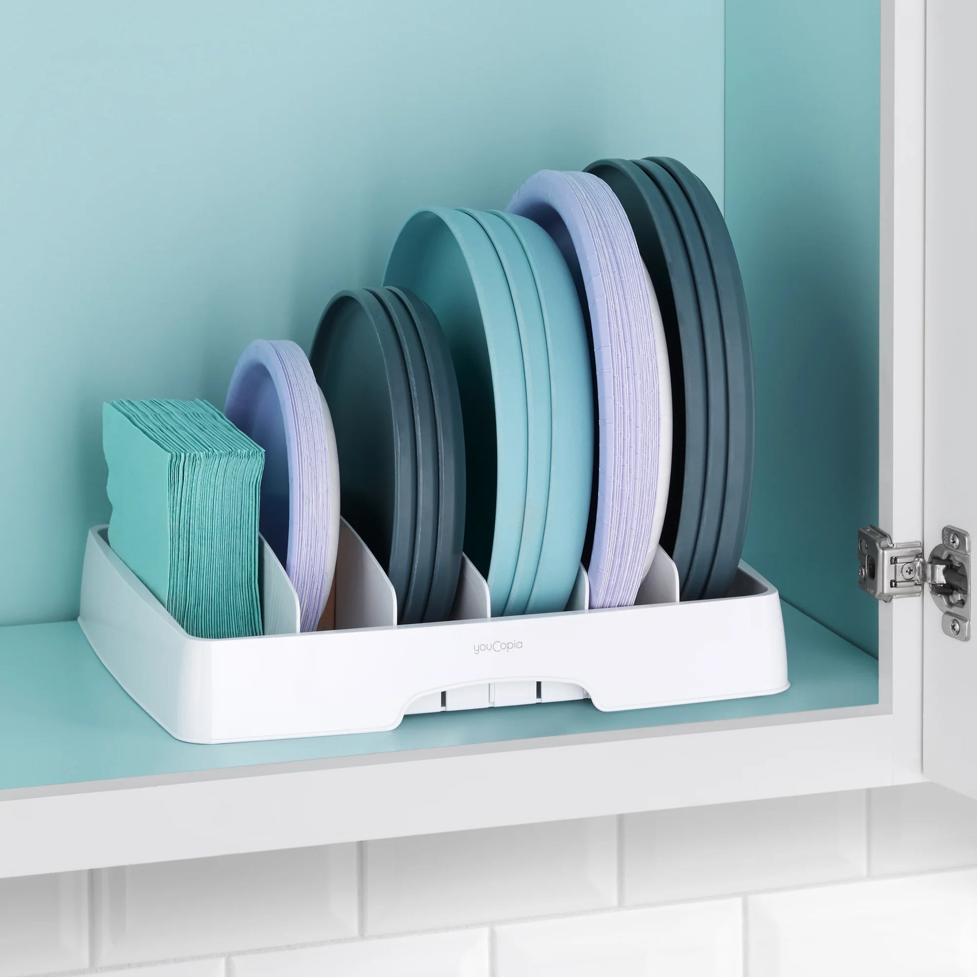 Storalid® Food Container Lid Organizer, for Kitchen Cabinet Storage, Large