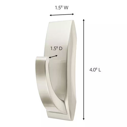 5 Lb. Super Strong Hook of Satin Nickel Awesomeness (1 Hook, 2 Waterproof Sidekicks)