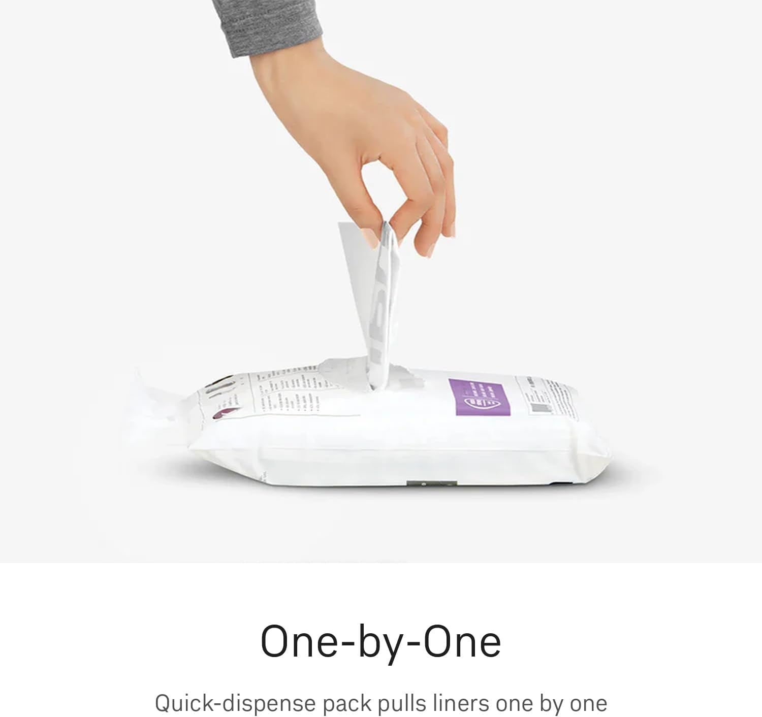 Simplehuman Code G 100 Count Custom Fit Liners, Drawstring Kitchen Trash Bags, One-By-One Mess-Free Dispense, Extra Thick & Double Seamed, 50% PCR Plastic, 30 Liter / 8 Gallon, White
