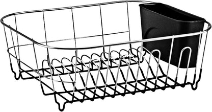 Deluxe Chrome-Plated Steel Small Dish Drainers (Black)