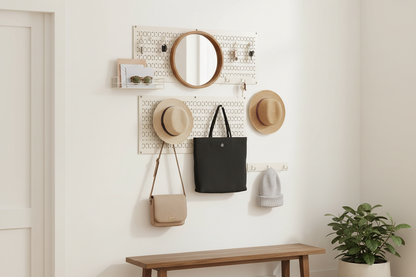 Pegboard in Entryway